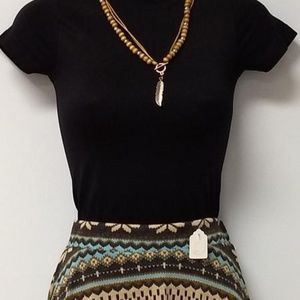 Fitted Turtle Neck Stretch Top - One Size